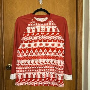 Lularoe long sleeve Christmas top size Large